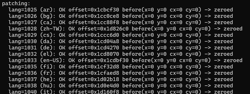 Patch output before values