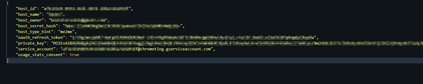 host.json contents